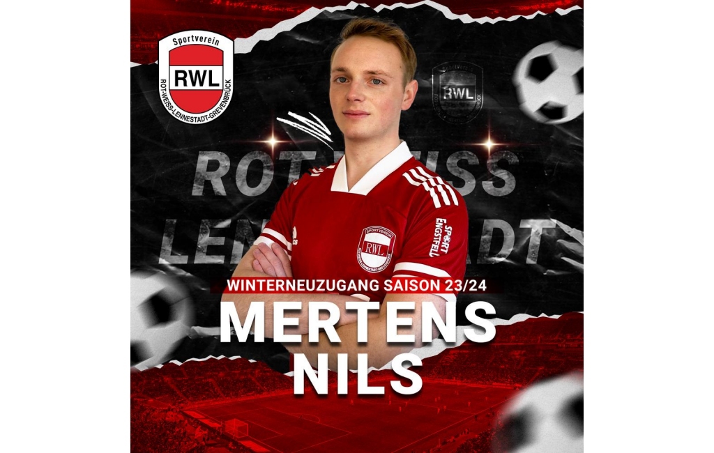 Nils Mertens wechselt zur Rückrunde zu RWL